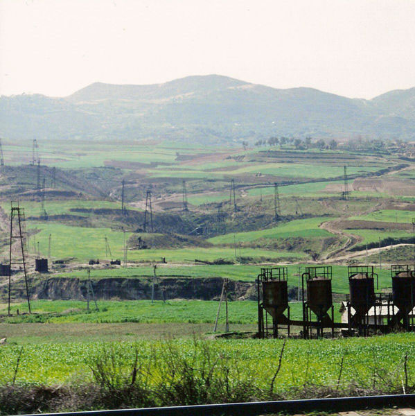 Oil pumps near Mallakastra, Albania photo