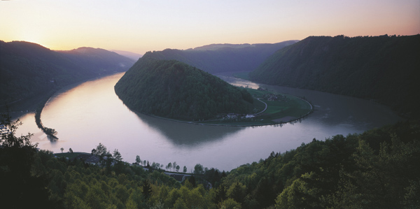 The Danube river near Schloegen, Upper Austria, Austria Photo