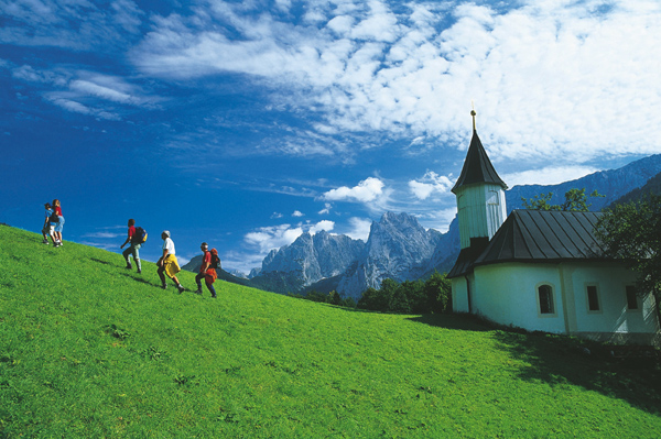 Hiking near Kufstein, Kaiser Mountains, Tyrol, Austria Photo