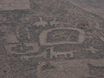 Ancient rock carvings, Arica region, Chile photo