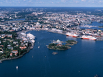 Aerial view of Helsinki, Finland photo