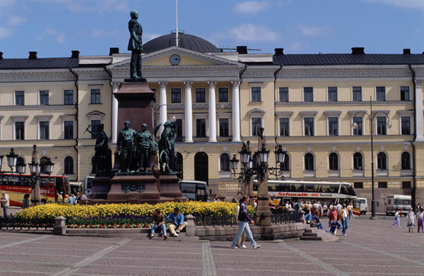 Neoclassical building, Helsinki, Finland Photo
