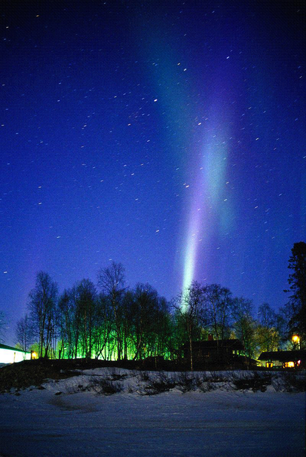 Northern lights (aurora borealis), Lapland, Finland Photo