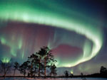 Northern lights (aurora borealis), Leuku, Lapland (Lapponia), Finland photo
