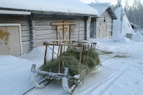 Traditional sled, Lapland, Finland Photo
