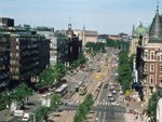 View of a central avenue, Helsinki, Finland photo