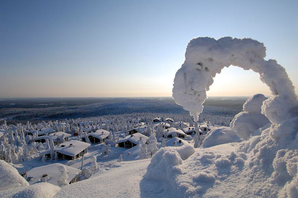 Winter landscape, Iso-Syote, Finland Photo