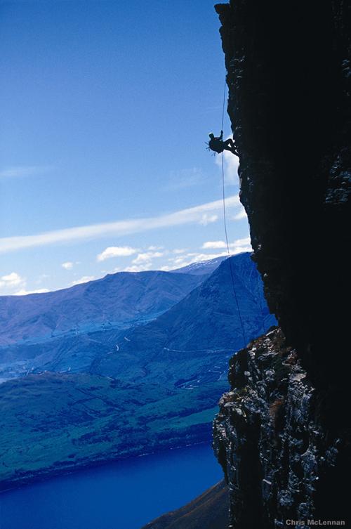 Abseiing (rock climbing), Nelson, New Zealand Photo