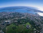 Aerial view of Auckland city looking North, New Zealand photo