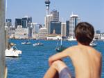 Auckland city on Waitemata harbour, New Zealand photo