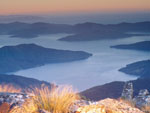 Evening light on Marlborough Sounds, New Zealand photo