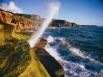 Punakaiki blowhole, New Zealand photo