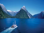 Sailing in the fiord, New Zealand photo