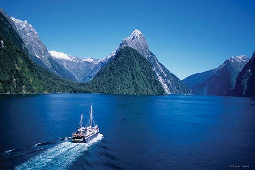 Sailing in the fiord, New Zealand Photo