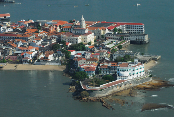 Aerial view of Casco Viejo, Panama City, Panama Photo
