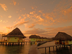 Beach hotel cabanas, Bocas Del Toro Province, Panama photo