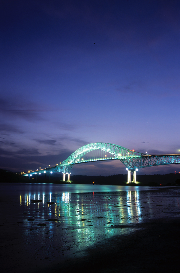 Bridge of the Americas, at the entrance of the Panama Canal locks, Panama Photo