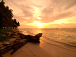 Sunset at the beach, Panama photo