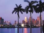 Panama City skyline at dusk, Panama photo