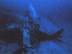 World War Two airplane wrick at the bottom of the sea, Rabaul, Papua New Guinea photo