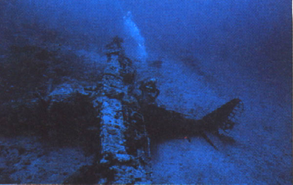 World War Two airplane wreck at the bottom of the sea, Rabaul, Papua New Guinea Photo