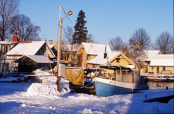 A village in winter, Stockholm region, Sweden Photo