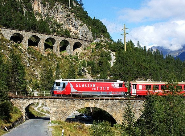 Albula railway, Graubunden, Switzerland photo.