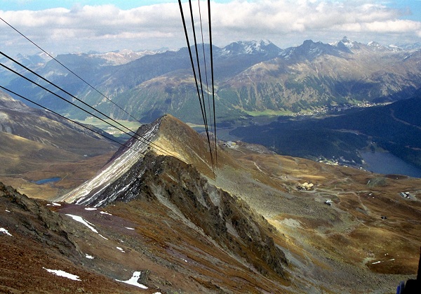 Corviglia cable car, Saint Moritz, Switzerland photo.