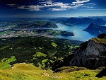 Lake Lucerne, seen from Pilatus mountain, Switzerland photo
