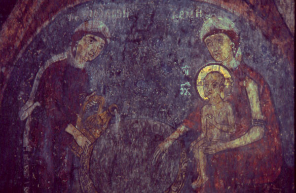 Byzantine fresco, Isa Bebek, Nigde province, Turkey photo