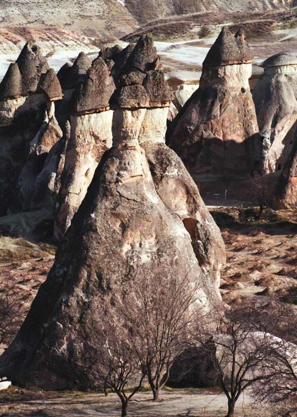 The 'Fairy Chimneys' in the Cappadocia region, Turkey photo