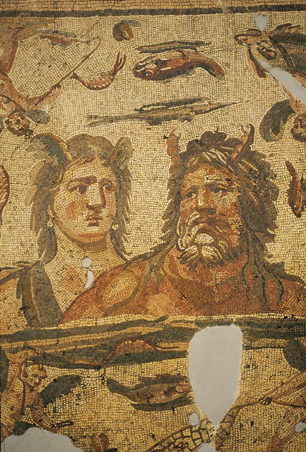 Roman mosaic, Antakya archeological museum, Hatay province, Turkey photo