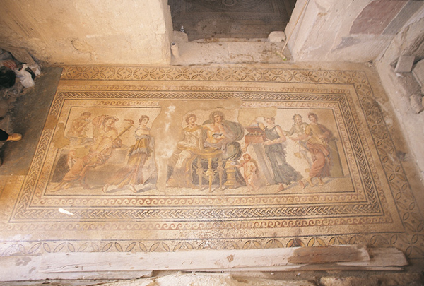 Roman mural, Zeugma, Gaziantep province, Turkey photo