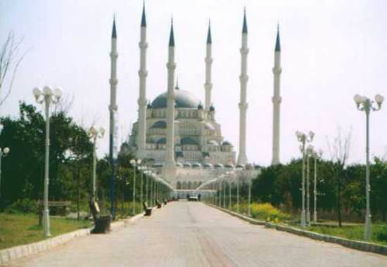 Sabanci Camii mosque, as seen from Merkez park, Adana, Turkey photo