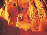 Stalactites in a cave at Kirklareli, Turkey photo