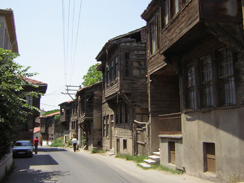 Traditional wooden houses, Tekirdag, Turkey photo