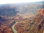The Colorado River flowing through the Grand Canyon, which is as deep as 1.6 kilometers, United States photo