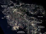 Los Angeles at night, as seen from the International Space Station, United States photo