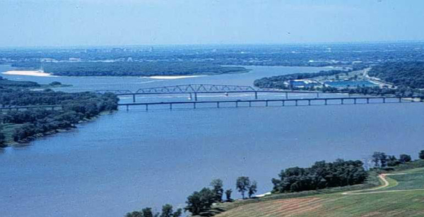 The Mississippi River, north of Saint Louis, Missouri, United States photo