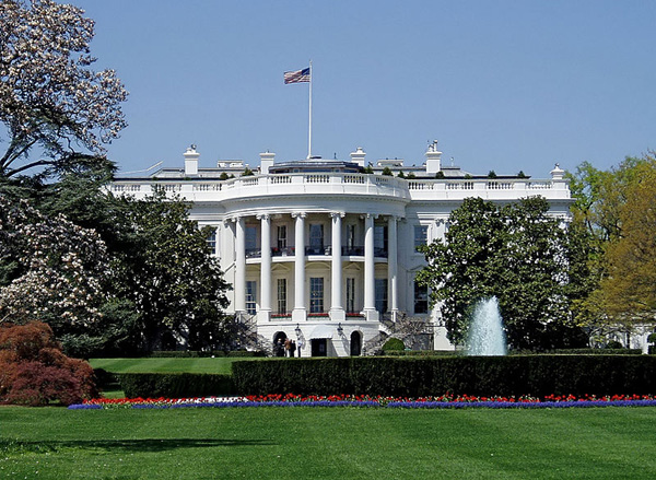 The South facade of the White House, Washington, District of Columbia, United States photo