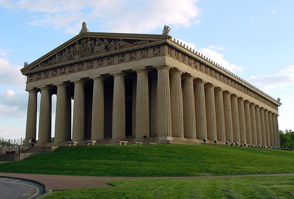 The Parthenon, a full-size recreation of the Parthenon on the Acropolis of Athens, in Centenial Park, Nashville, United States photo