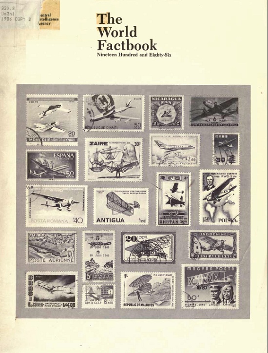 CIA World Factbook 1986 book cover